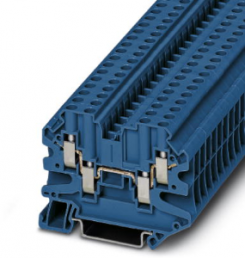 Vierleiter-Universalklemme, Schraubanschluss, 0,14-6,0 mm², 4-polig, 32 A, 8 kV, blau, 3048836