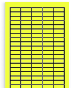 Acryl Etikett, (L x B) 28 x 11 mm, gelb, Seite mit 25 Stk