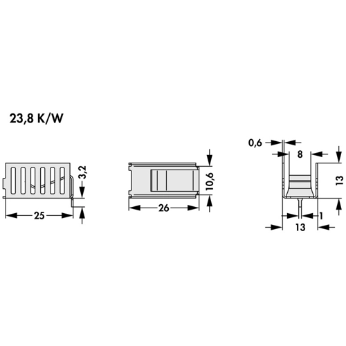 FK 262 MI 220 H Fischer Elektronik Kühlkörper Bild 2