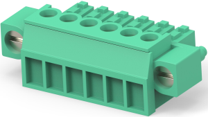Leiterplattenklemme, 6-polig, RM 3.81 mm, 0,05-2 mm², 11 A, Käfigklemme, grün, 284511-6