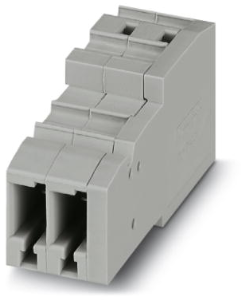 COMBI-Kupplung, Federzuganschluss, 0,08-6,0 mm², 2-polig, 32 A, 8 kV, grau, 3042450
