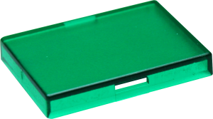 Kappe, rechteckig, (L x B x H) 22.4 x 16.4 x 3.2 mm, grün, für Druckschalter, 5.49.277.058/1503
