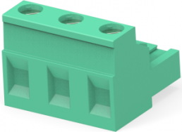 Leiterplattenklemme, 3-polig, RM 7.62 mm, 0,05-3 mm², 15 A, Käfigklemme, grün, 796981-3