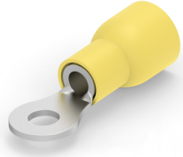 Isolierter Ringkabelschuh, 2,62-6,64 mm², AWG 12 bis 10, 4.34 mm, gelb