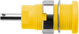 4 mm Buchse, Lötanschluss, Einbau-Ø 12.2 mm, CAT III, gelb, SEB 6525 NI / GE