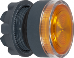 Drucktaster, tastend, Bund rund, orange, Frontring schwarz, Einbau-Ø 22 mm, ZB5AW353S