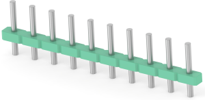 Leiterplattenklemme, 10-polig, RM 5 mm, 12 A, Stift, grün, 1-282832-0