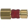 Schnellverschlusskupplung, rot, L 45 mm, 35 bar, Messing, 107639