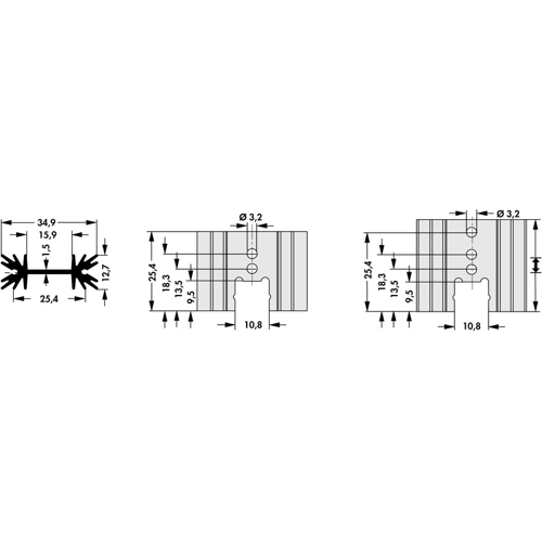 SK 104 38,1 LS Fischer Elektronik Kühlkörper Bild 2