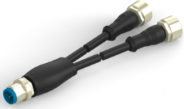 Sensor-Aktor Kabel, M12-Kabelstecker, gerade auf M12-Kabeldose, gerade, 4-polig, 1.5 m, PUR, schwarz, 4 A, 2273107-4