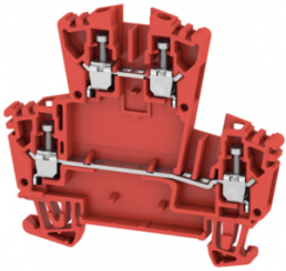 Mehrstock-Reihenklemme, Schraubanschluss, 0,5-4,0 mm², 24 A, 6 kV, rot, 1068010000
