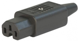 Gerätesteckdose C15, 3-polig, Kabelmontage, Schraubanschluss, 1,0 mm², schwarz, 4781.0000