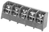 Leiterplattenklemme, 4-polig, 0,3-3,0 mm², 25 A, Schraubanschluss, schwarz, 6-1437652-9