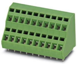 Leiterplattenklemme, 24-polig, RM 5.08 mm, 0,2-2,5 mm², 12 A, Zugfeder, grün, 1891768