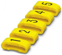 PVC Bezeichnungshülse, Aufdruck "0", (L x B) 11.3 x 4.3 mm, gelb, 0826514:0