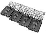 Buchsenleiste, 8-polig, RM 2.54 mm, gerade, schwarz, 1-103957-7