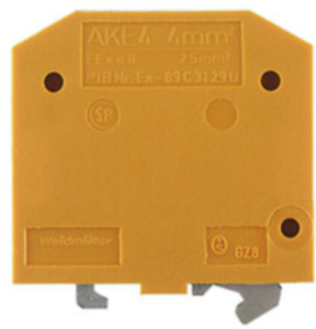 Schutzleiter-Reihenklemme, Schraubanschluss, 0,5-4,0 mm², 2-polig, 32 A, 6 kV, gelb/grün, 0380260000