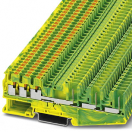 Schutzleiter-Reihenklemme, Push-in-Anschluss, 0,14-4,0 mm², 6-polig, 6 kV, gelb/grün, 3040052