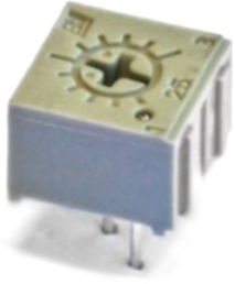 Cermet-Trimmpotentiometer, 10 kΩ, 0.5 W, THT, seitlich, 25XR10KLF