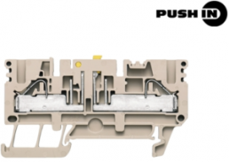 Trenn- und Messtrenn Reihenklemme, Push-in-Anschluss, 0,5-4,0 mm², 23 A, 6 kV, dunkelbeige, 1933950000