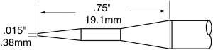 Lötspitze, Konisch, Ø 0.4 mm, (L) 19.1 mm, TTP-CNP1