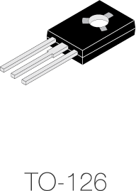 Bipolartransistor, PNP, 4 A, 60 V, THT, TO-126, BD442