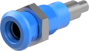 4 mm Buchse, Lötanschluss, Einbau-Ø 8.1 mm, blau, 64.3042-23
