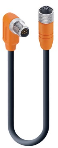 Sensor-Aktor Kabel, M23-Kabelstecker, abgewinkelt auf M23-Kabeldose, gerade, 8-polig, 10 m, PUR, schwarz, 2 A, 10775
