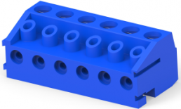 Leiterplattenklemme, 6-polig, RM 5 mm, 0,2-1,4 mm², 10 A, Schraubanschluss, blau, 1776263-6