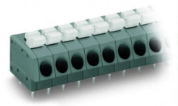 Leiterplattenklemme, 5-polig, RM 5 mm, 0,25-2,5 mm², 24 A, Push-in Käfigklemme, grau, 804-105
