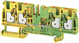 Schutzleiter-Reihenklemme, Push-in-Anschluss, 0,5-4,0 mm², 4-polig, 8 kV, gelb/grün, 2051560000