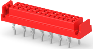 Buchsenleiste, 14-polig, RM 1.27 mm, gerade, rot, 1-338068-4