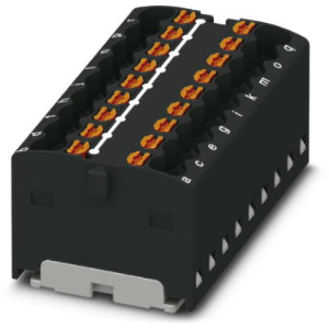 Verteilerblock, Push-in-Anschluss, 0,14-2,5 mm², 17.5 A, 6 kV, schwarz, 3002783