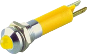 LED-Signalleuchte, 24 V (DC), gelb, 30 mcd, Einbau-Ø 8 mm, RM 4.3 mm, LED Anzahl: 1