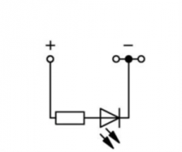 3-Leiter-LED-Klemme, Federklemmanschluss, 0,08-1,5 mm², 1-polig, 25 mA, grau, 279-674/281-434