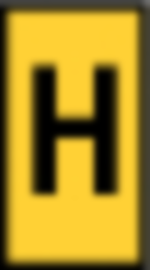 Polyamid Kabelmarkierer, Aufdruck "H", (L x B x H) 3 x 5.5 x 5 mm, max. Bündel-Ø 2.2 mm, gelb, 561-00084