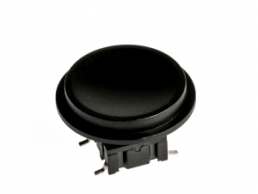 Kappe, rund, Ø 19.2 mm, (H) 2.5 mm, schwarz, für Kurzhubtaster Multimec 5E, 10C0916