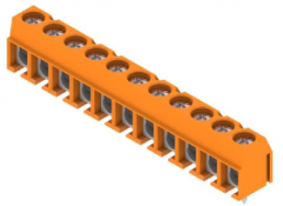 Leiterplattenklemme, 11-polig, RM 5 mm, 0,13-2,5 mm², 15 A, Schraubanschluss, orange, 1234730000