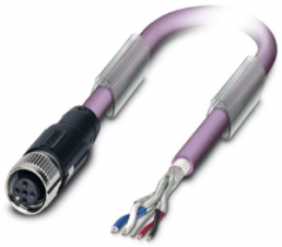 Sensor-Aktor Kabel, M12-Kabeldose, gerade auf offenes Ende, 5-polig, 10 m, PUR, violett, 4 A, 1518232