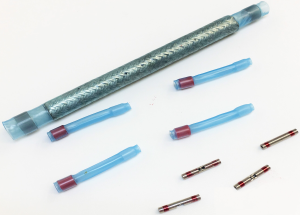 Folienverbinder mit Wärmeschrumpfisolierung, AWG 20 bis 16, blau, 4.17 mm