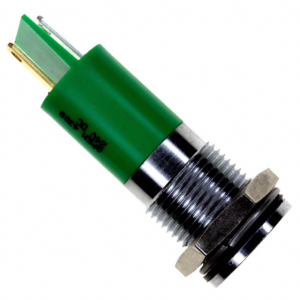 LED-Signalleuchte, 24 V (DC), grün, 5 mcd, Einbau-Ø 14 mm, RM 1.25 mm, LED Anzahl: 1
