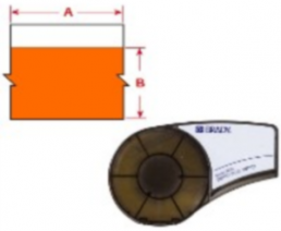Kennzeichnungsband, 12.7 mm, Band orange, Schrift schwarz, 6.4 m, M21-500-595-OR