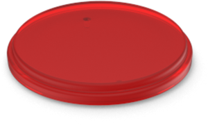 Blende, rund, Ø 17.8 mm, (H) 2.3 mm, rot, für Druckschalter, 5.00.888.506/1300