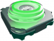 Kurzhubtaster, 1 Schließer, 50 mA/28 V, beleuchtet, grün, Betätiger (transparent), 4 N, SMD
