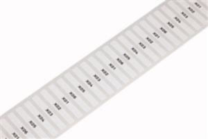 Polyester Etikett, (L x B) 35 x 5 mm, weiß, Rolle mit 1500 Stk