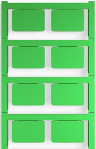 Polyamid Gerätemarkierer, (L x B) 27 x 18 mm, grün, 80 Stk