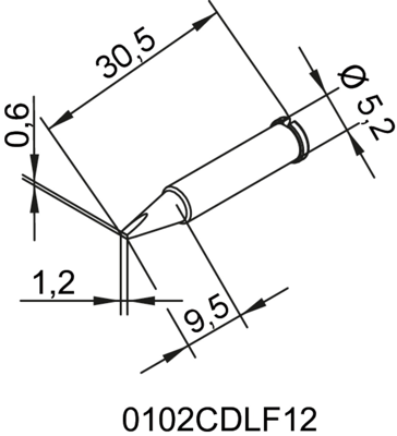0102CDLF12 Ersa Lötspitzen, Entlötspitzen und Heißluftdüsen Bild 2
