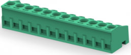 Leiterplattenklemme, 12-polig, RM 5 mm, 0,05-2 mm², 12 A, Käfigklemme, grün, 1-282830-2