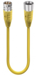 Sensor-Aktor Kabel, M23-Kabelstecker, gerade auf M23-Kabeldose, gerade, 19-polig, 10 m, TPE, gelb, 12825