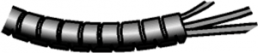 Kabelschutzschlauch, 3 mm, schwarz, PTFE, GTB-30-BLACK